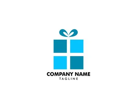 Gift Logo Template vector icon Stock Illustration