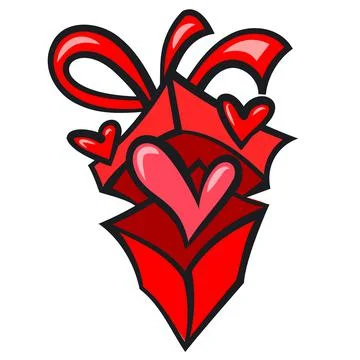 Gift with love icon Stock Illustration
