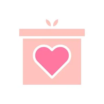 Gift love solid soft pink valentine illustration Illustration