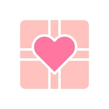 Gift love solid soft pink valentine illustration Stockillustratie
