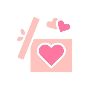 Gift love solid soft pink valentine illustration Illustration