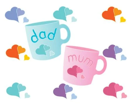 Gift mugs Stock Illustration