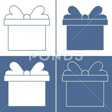 Gift New Year 2020, Christmas, birthday. Shopping Stock Illustration