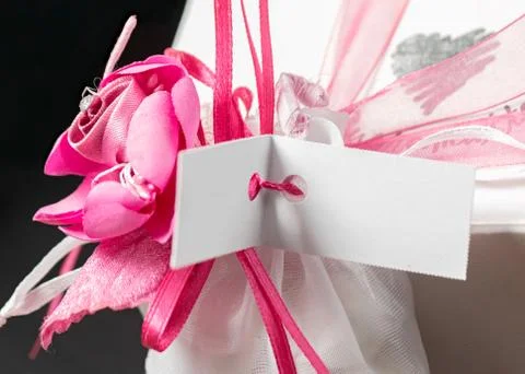 Gift with note Stock Photos