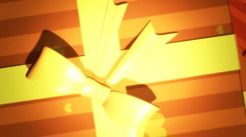 Gift Overlapping in Orange Tone  Stock Footage 1035881