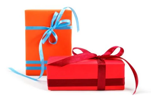 Gift pack isolated on a white background. Stock Photos