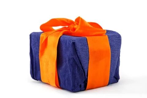 Gift pack on a white background. Stock Photos