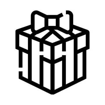 Gift package with bow and ribbon icon Stock Illustration