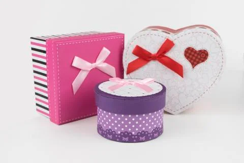 Gift packages, on the white background. 写真素材