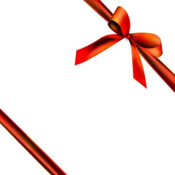 Gift packaging with red ribbon Illustrazione stock