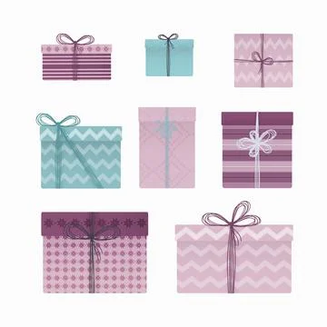 Gift packaging set Stock Illustration
