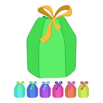 Gift paper bag vector cartoon graphic Illustration