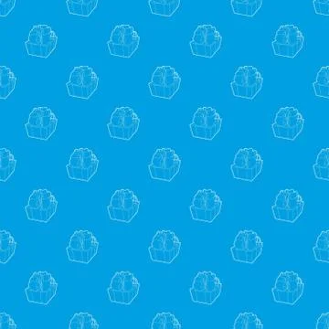 Gift pattern vector seamless blue Stock Illustration