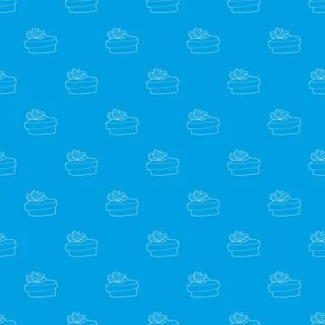 Gift pattern vector seamless blue Stock Illustration