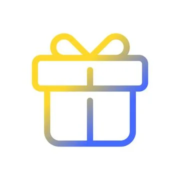Gift pixel perfect gradient linear ui icon 스톡 일러스트