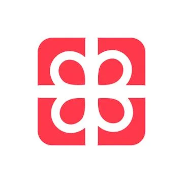 Gift present giftbox flat vector icon red on white background Stock Illustration