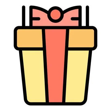 Gift present icon vector flat Stock Illustration