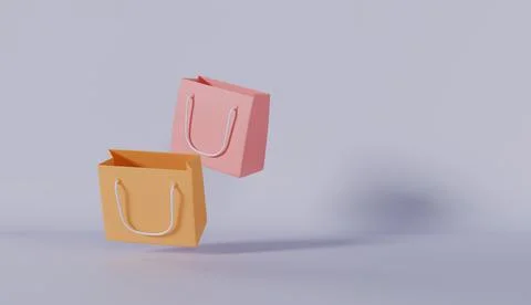 Gift product, commerce element and cartoon shop bag Stock-Illustration