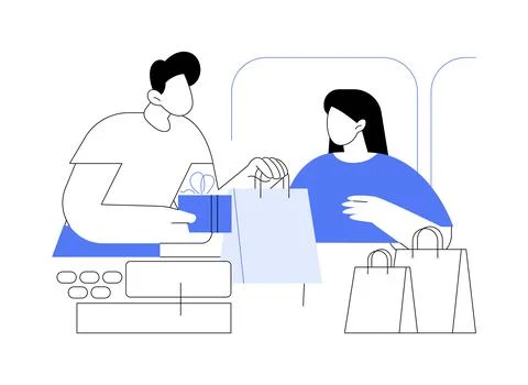 Gift with purchase isolated cartoon vector illustrations. Ilustración de archivo