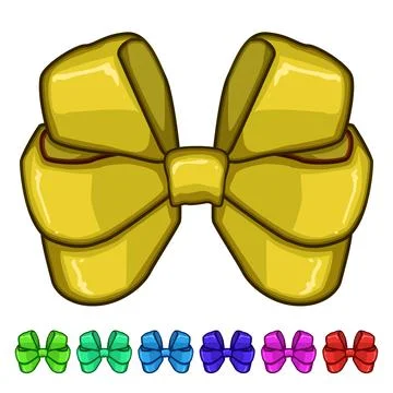 Gift red bow cartoon vector graphic Stock Illustration