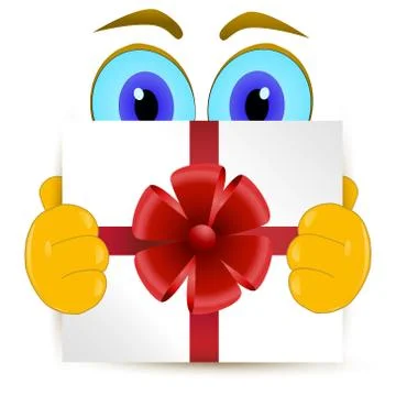 Gift with red bow Illustrazione stock