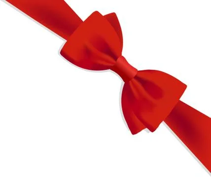 Gift red bow Stock Illustration
