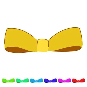 Gift red bow vector cartoon graphic Stock Illustration