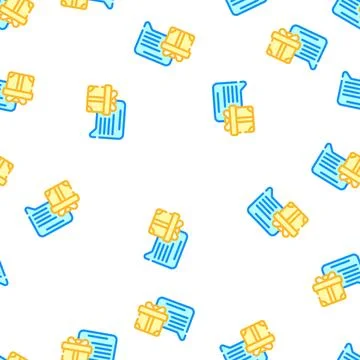 Gift for review vector seamless pattern Illustrazione stock