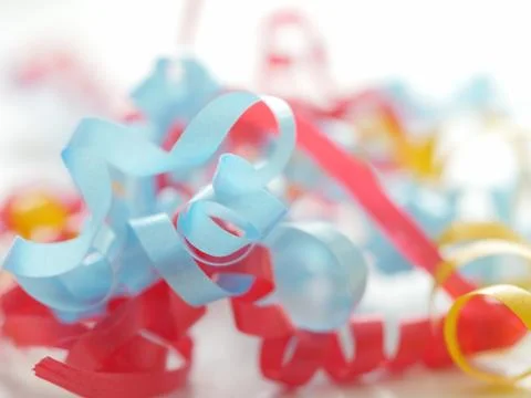 Gift ribbons on white Stock Photos
