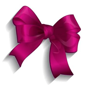 Gift satin ribbon bow, vector Stock Illustration