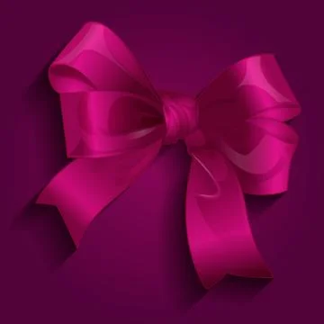 Gift satin ribbon bow, vector Illustrazione stock