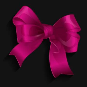 Gift satin ribbon bow, vector Stock Illustration
