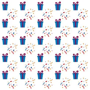 Gift seamless pattern background.Colorful wallpaper vector illustration and g Stock Illustration