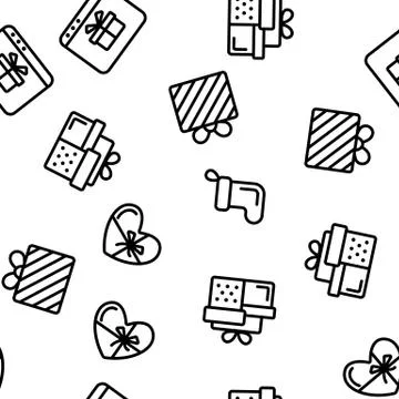 Gift Seamless Pattern Vector 스톡 일러스트