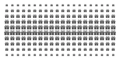 Gift Shape Halftone Effect イラスト素材