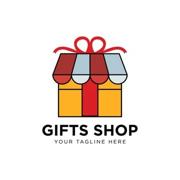 Gift Shop Logo Template Design Vector Stock Illustration