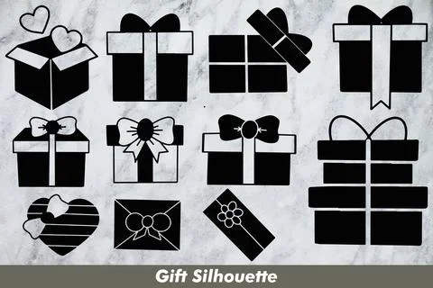 Gift Silhouette Stock Illustration