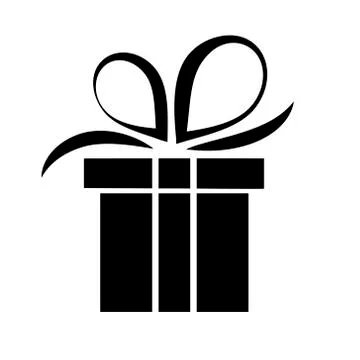 Gift silhouette. Present vector illustration Stock Illustration