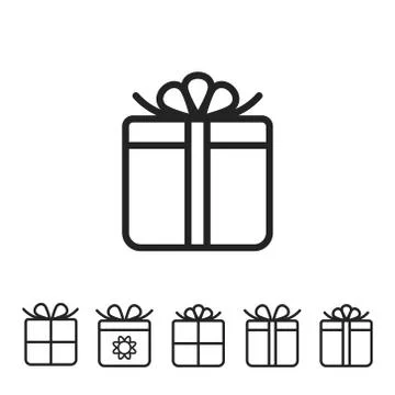 Gift simple vector Icon. Ilustración de archivo