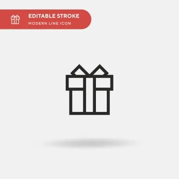Gift Simple vector icon. Illustration symbol design template for web mobile U イラスト素材