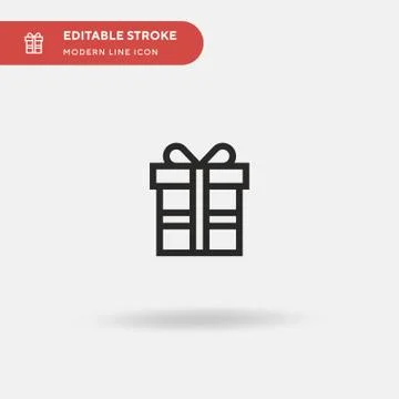 Gift Simple vector icon. Illustration symbol design template for web mobile U Stock Illustration