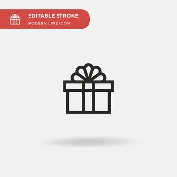 Gift Simple vector icon. Illustration symbol design template for web mobile U Stock Illustration