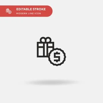 Gift Simple vector icon. Illustration symbol design template for web mobile U Stockillustratie
