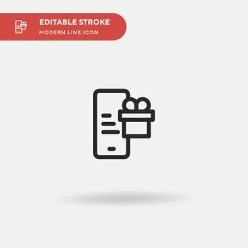Gift Simple vector icon. Illustration symbol design template for web mobile U Stock Illustration