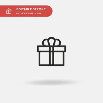 Gift Simple vector icon. Illustration symbol design template for web mobile U 스톡 일러스트
