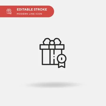 Gift Simple vector icon. Illustration symbol design template for web mobile U Stock Illustration