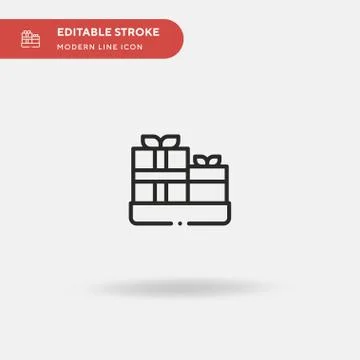 Gift Simple vector icon. Illustration symbol design template for web mobile U Stock Illustration