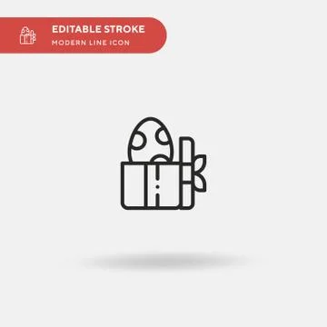 Gift Simple vector icon. Illustration symbol design template for web mobile U 스톡 일러스트