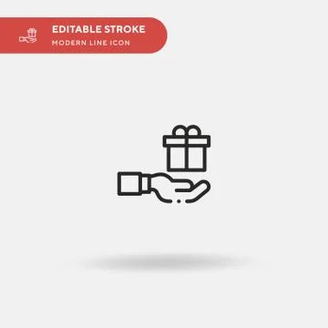 Gift Simple vector icon. Illustration symbol design template for web mobile U Stockillustratie