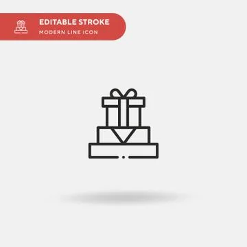 Gift Simple vector icon. Illustration symbol design template for web mobile U Stock Illustration
